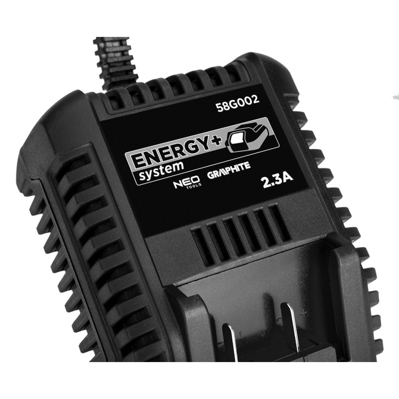 Graphite Зарядний пристрій, для Energy+, 18В, 2.3 А, система контролю напруги та температури, шнур 2 м (58G002)