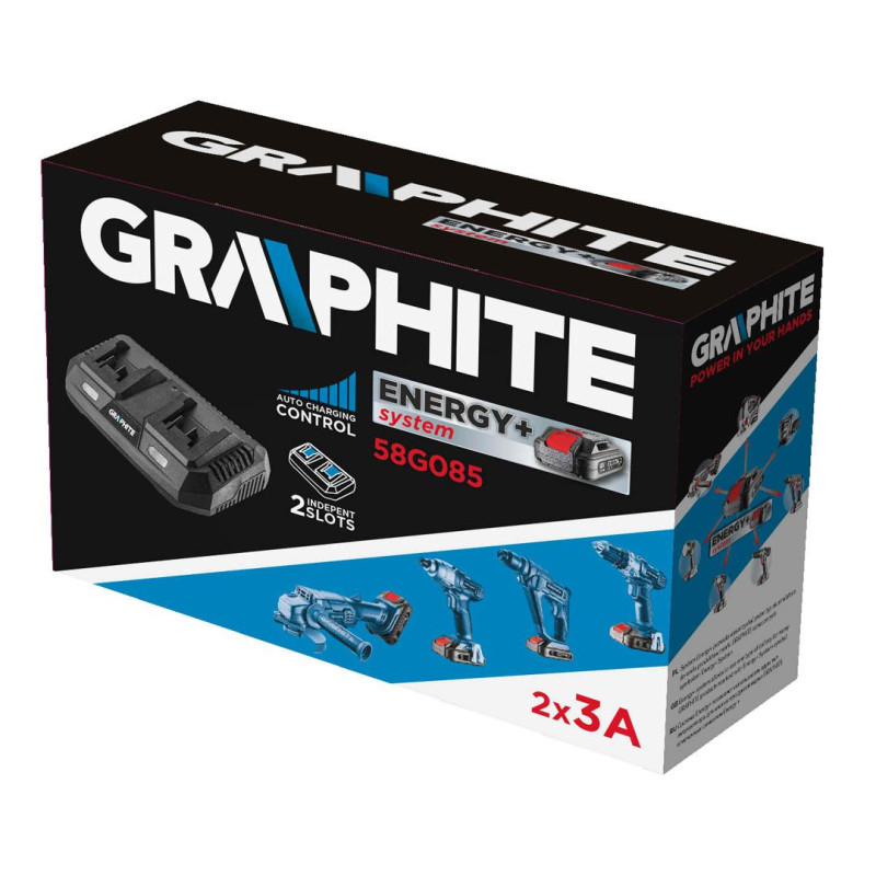 Graphite Зарядний пристрій Energy+ 18В, 3А,0.74кг (58G085)
