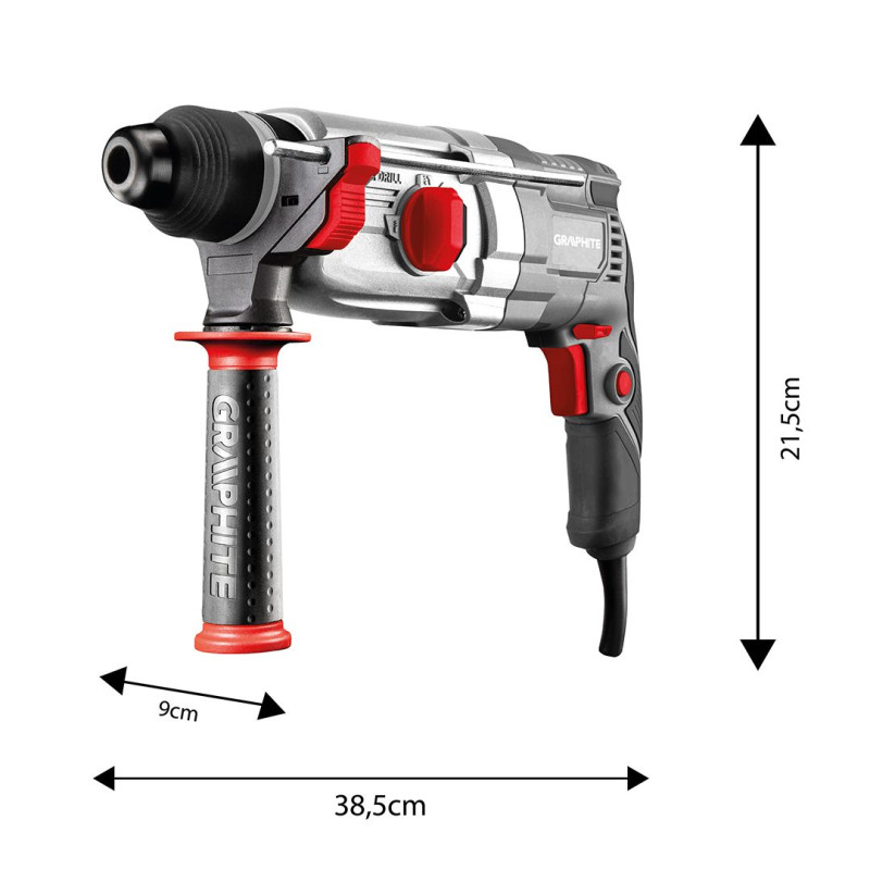 Graphite Перфоратор SDS-plus 800Вт 2.8Дж кейс 3.28кг (58G538)