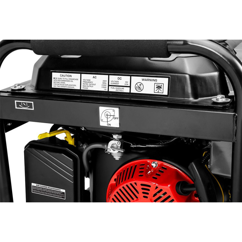 Graphite Генератор бензиновий 230В (1 фаза), 2/2.2кВт, ручний старт, AVR, 40кг (58G904)
