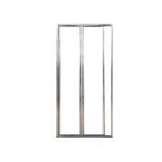 Дверь в нишу 95*195см bifold, регулируемый (+/-5см) профиль хром, стекло прозрачное