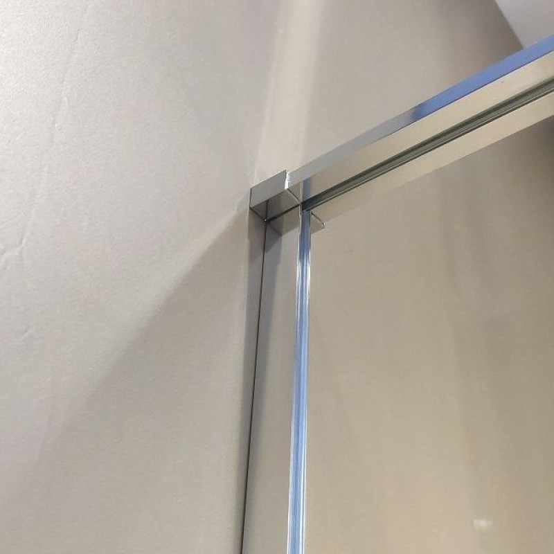 EGER FREEZ душевая кабина 90*90*200см, квадратная, распашные двери, правая, без поддона, хром, стекло прозрачное 8мм, (599-180R/1(2коробки))