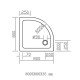 EGER Поддон SMC 80*80*3,5см полукруглый, (599-8080R)