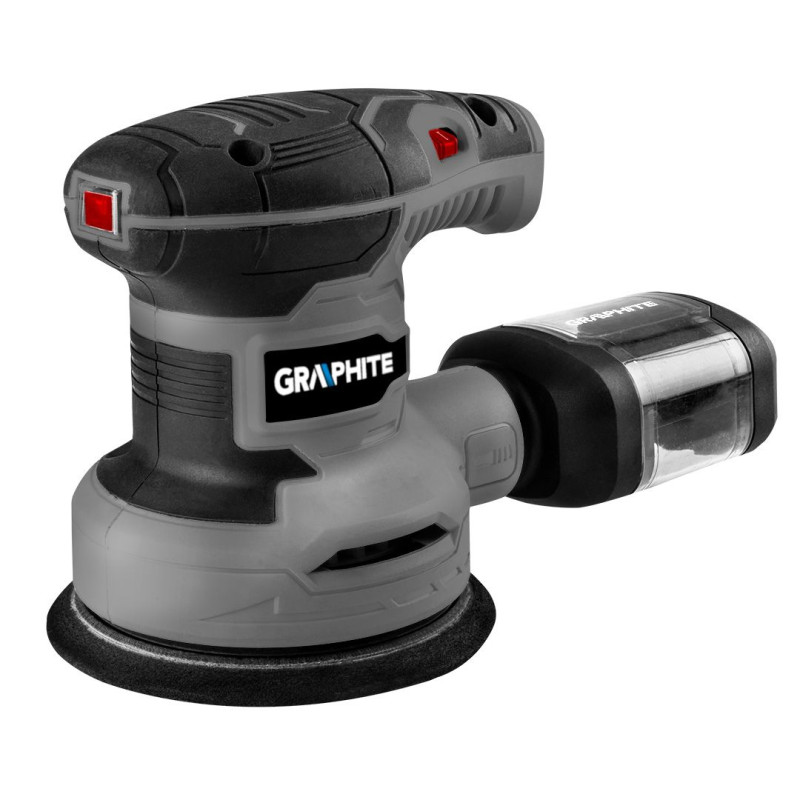 Graphite Шліфмашина ексцентрикова 300Вт 125мм 7000-13000об·хв орбіта 1мм 1.21кг (59G348)