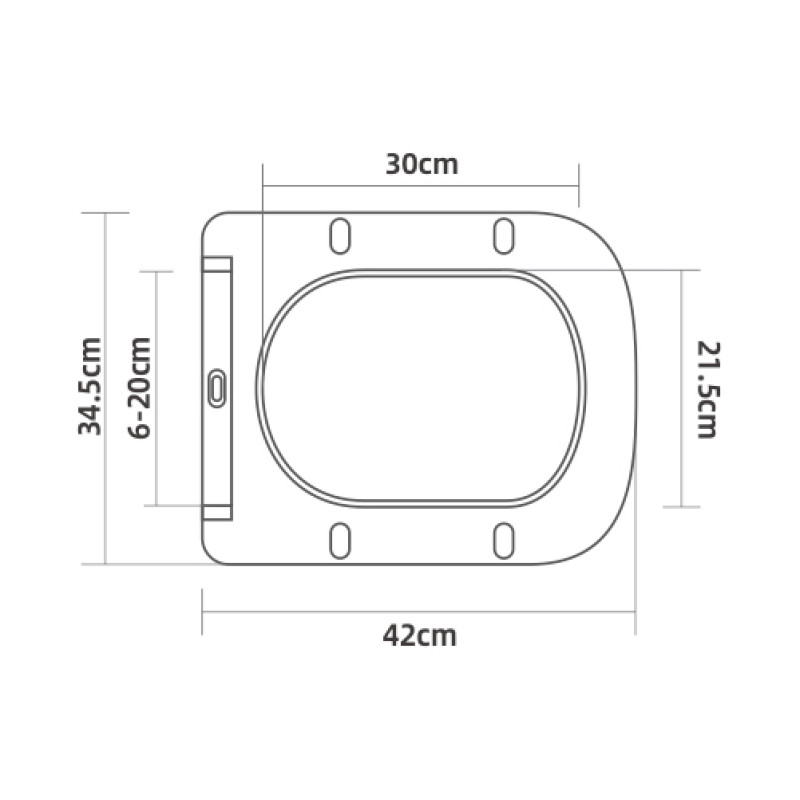 6001 Сидіння duroplast slow-closing (420*345мм)