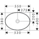 XUNIVA D умивальник 55*40см без отв, без переливу