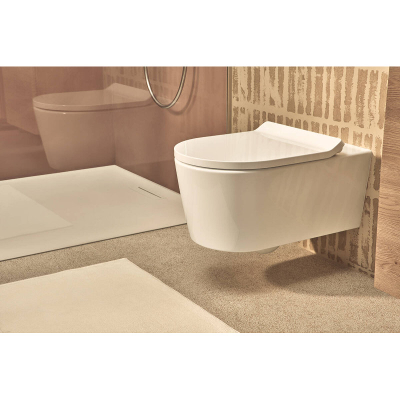ELU PURA S унітаз підвісний 54*36,6см AquaHelix Flush, HygieneEffect, в комплекте з сиденням Slim з функцією SoftClose and QuickRelease