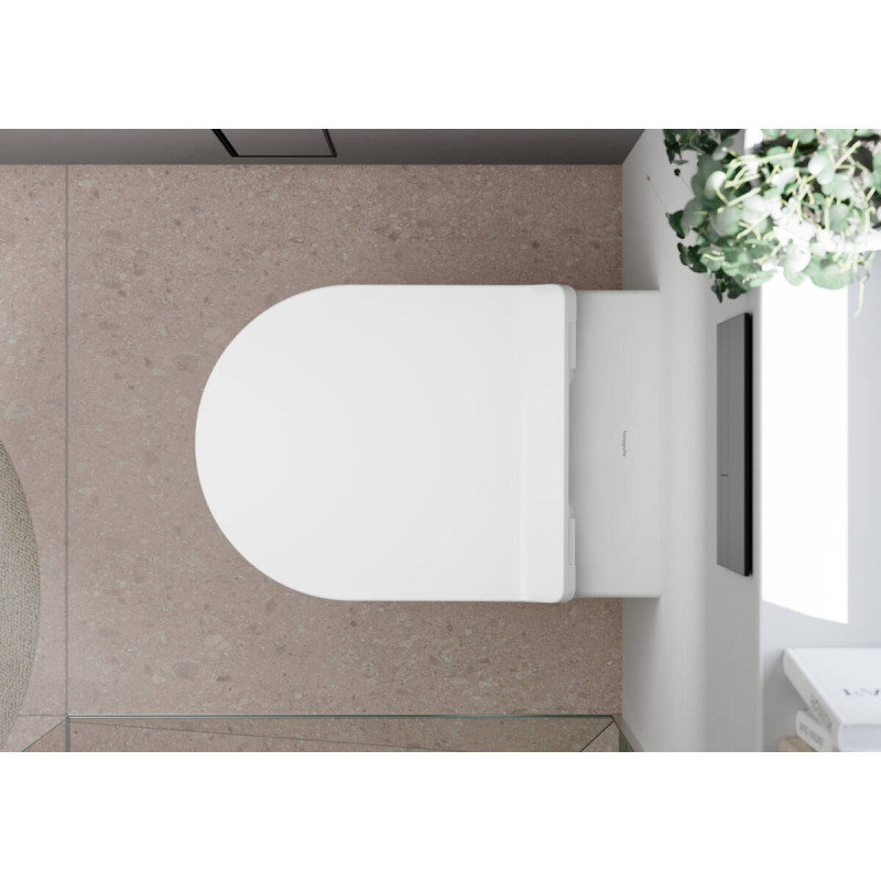 ELU PURA S унітаз підвісний 54*36,6см AquaHelix Flush, HygieneEffect, в комплекте з сиденням Slim з функцією SoftClose and QuickRelease