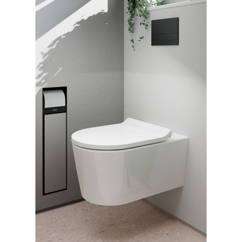 ELU PURA S унітаз підвісний 54*36,6см AquaHelix Flush, HygieneEffect, в комплекте з сиденням Slim з функцією SoftClose and QuickRelease