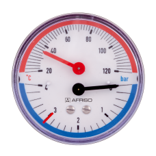 Afriso 63342 термоманометр ТМ80 0-6 бар, 20-120 С акс.