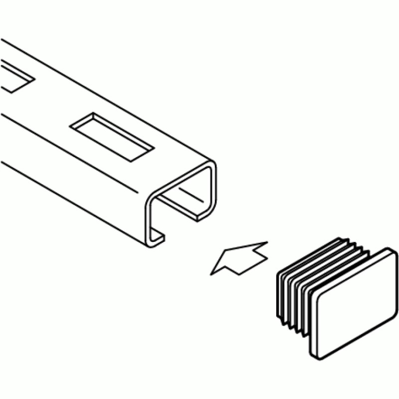 Walraven Заглушка для профиля BIS WM0 27x18мм/WM15 30x20мм 6566000