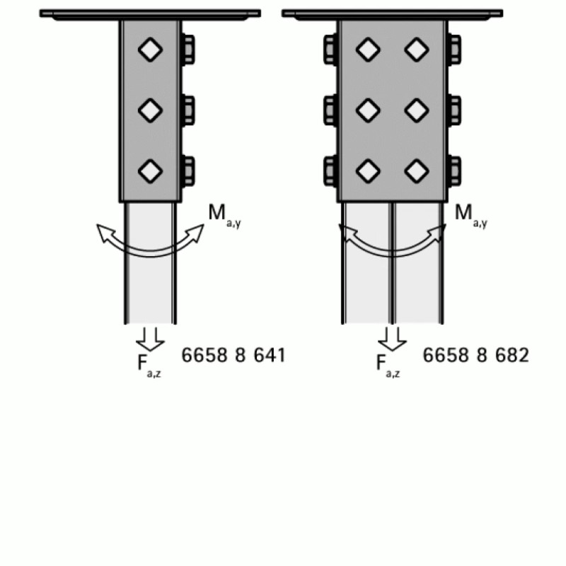 Walraven Держатель профиля усиленный BIS Strut (BUP1000) 41x41 + 41x21D 66588641
