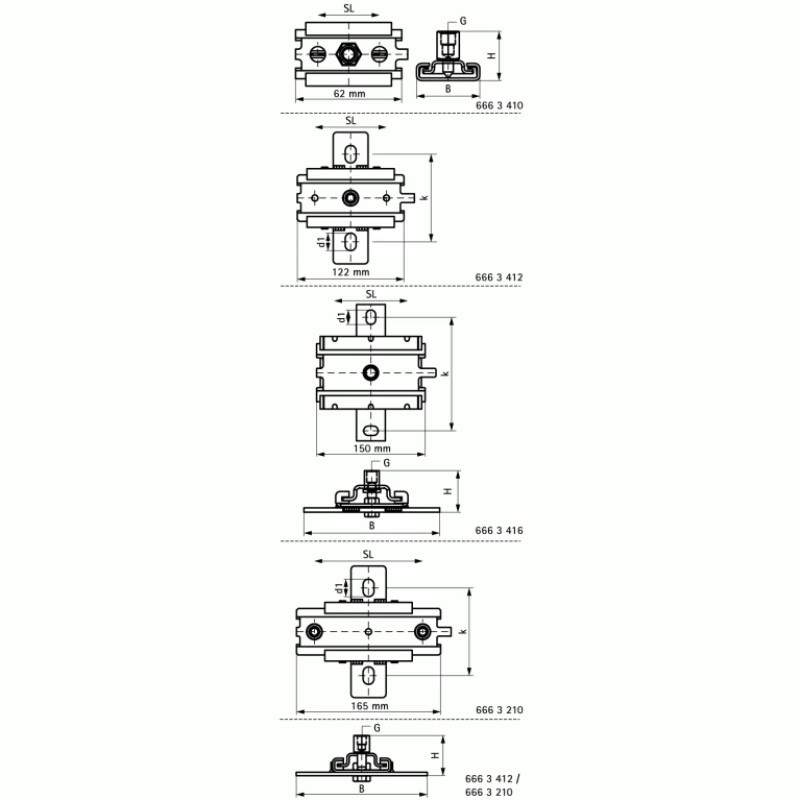Walraven Ковзаючая опора BIS (тип ES) M10/12 150x46 мм 6663412