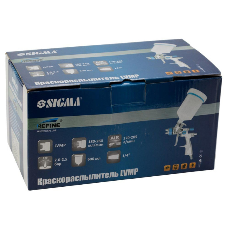 REFINE Краскораспылитель LVMP Ø0.8 мм 30-115 л/мин 1.5 бар в/б 100 мл (пласт) (6814191)
