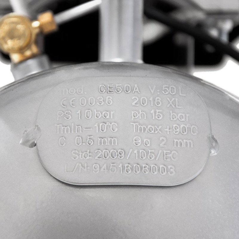 SIGMA Компресор двоциліндровий 2.5кВт 455л/хв 10бар 50л (2 крана) (7043721)
