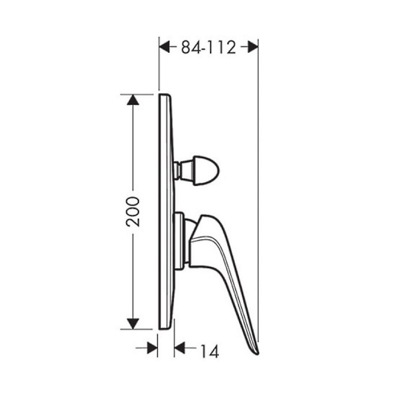 Hansgrohe Змішувач одноважільний для ванни Novus (71047000)