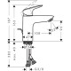 Hansgrohe Logis Змiшувач для раковини одноважiльний 100 LowFlow 3,5л./хв., зi злив. гарнiтуром, хром, (71104000)