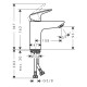 Hansgrohe Змішувач для умивальника Logis 100 із донним клапаном чорний матовий