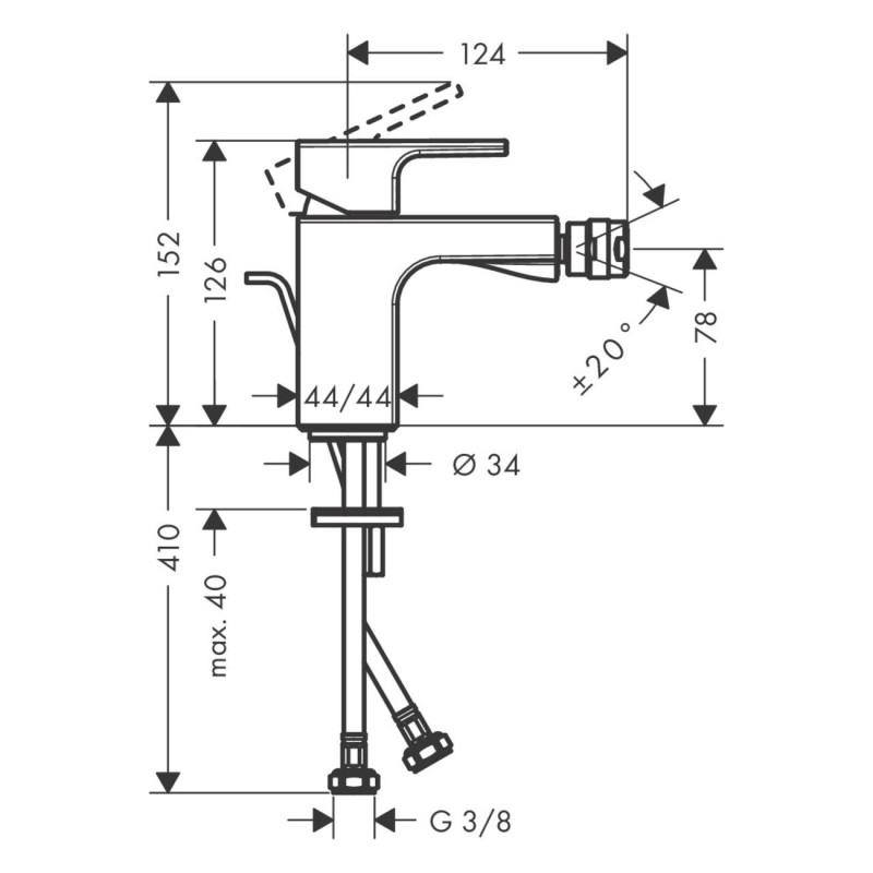Hansgrohe Змішувач для біде Vernis Shape (71211670)