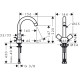 Hansgrohe Logis Змішувач для раковини з двома рукоятками, (71222000)