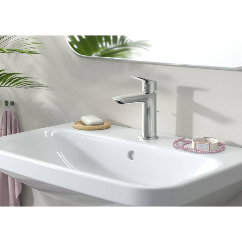 Hansgrohe LOGIS змішувач для раковини 110, одновіжільний, із зливним наборомpop-up, хром, (71251000)