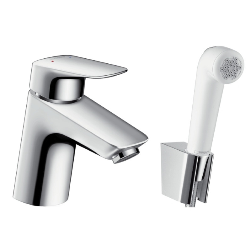 Hansgrohe Змішувач для умивальника Logis з гігієнічним душем (71290000)