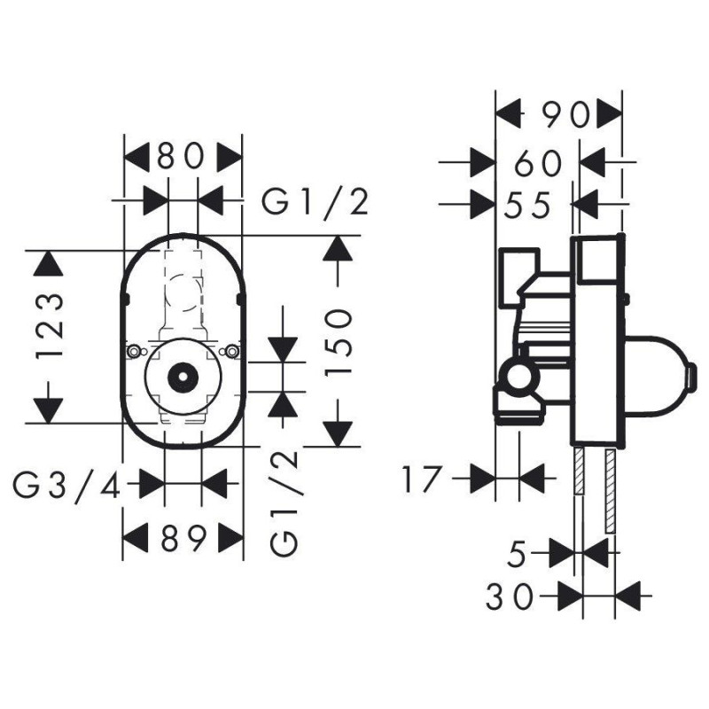 Hansgrohe Змішувач для ванни Logis (71409000)