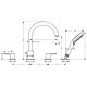 Hansgrohe VERNIS BLEND смеситель для ванны на 4 отверстия, ручной душ, хром, (71456000)