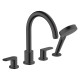 Hansgrohe VERNIS BLEND змішувач на борт ванни, колір чорний матовий, (71456670)