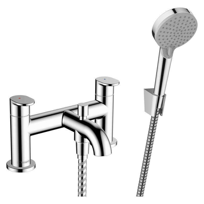 Hansgrohe VERNIS BLEND змішувач для ванни, одноважільний, на 2 отв з душовим набором, хром, (71461000)