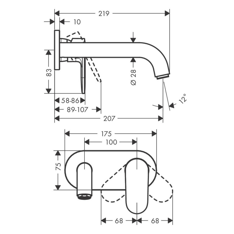 Hansgrohe Змішувач для умивальника Vernis Blade (71576670)