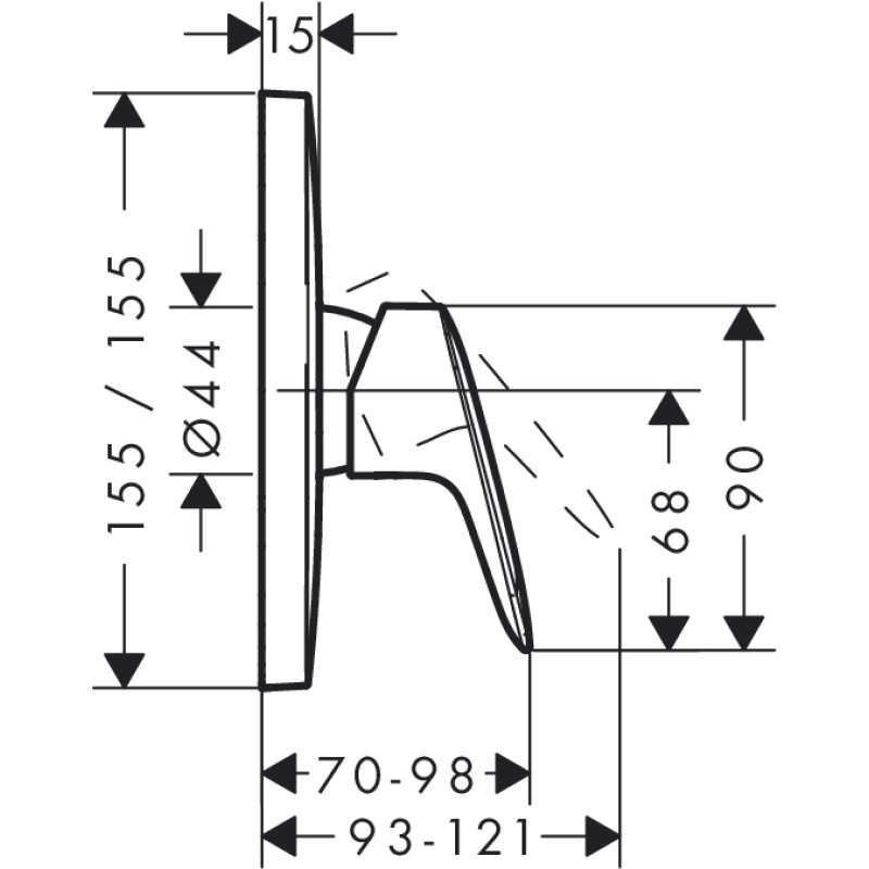 Hansgrohe Logis Змішувач для душу, зовнішня частина, (71605000)