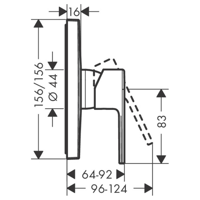Hansgrohe Змішувач для душу Vernis Shape (71668000)