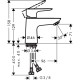 Hansgrohe Talis E Змiшувач для раковини 80, одноважiльний, без зливного гарнитура, хром, (71702000)