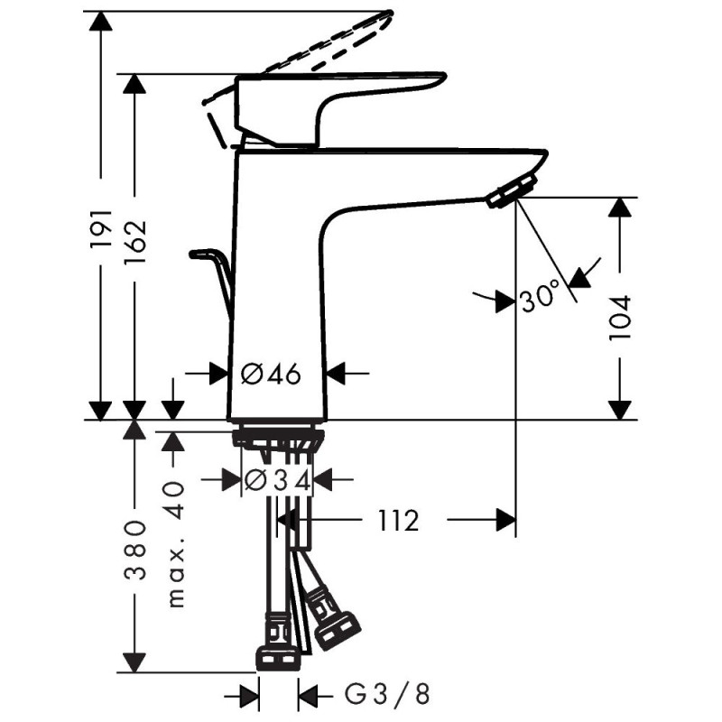 Hansgrohe Змішувач для умивальника Grohe Talis E (71710700)