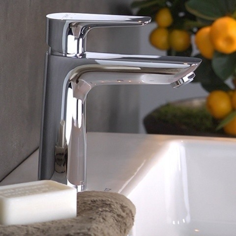 Hansgrohe Talis E Змiшувач для раковини 110, одноважiльний, без зливного гарнитура, хром, (71712000)