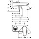 Hansgrohe Talis E Змiшувач для раковини, одноважiльний, СМ, вилив 165 мм, хром, (71732000)