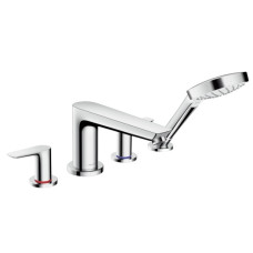 Hansgrohe Змішувач для ванни на 4 отвори, двухвентильний, з лійкою для душу, (71748000)