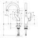 Hansgrohe Змішувач одноважільний для кухні M421-H220 (71802000)