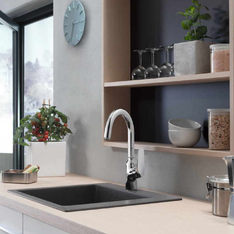 Hansgrohe Змішувач одноважільний для кухні M421-H220 (71802000)