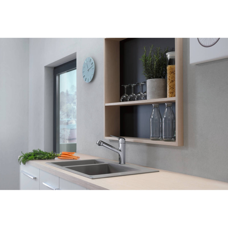 Hansgrohe Змішувач одноважільний для кухні M427-H150 з витяжним виливом (71814000)