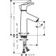 Hansgrohe Talis S Змiшувач для раковини 100 LowFlow 3,5 л / хв, одноважiльний, без зливного гарнiтура, хром, (72025000)