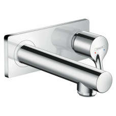 Hansgrohe Talis S Зміщувач для раковини, одноважільний, з виливом 165 мм, прихований настінний монтаж, хром, (72110000)
