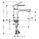Hansgrohe Змішувач для умивальника Rebris S CoolStart 80 (72513000)