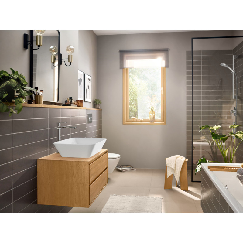 Hansgrohe REBRIS E змішувач для умивальника 240, CoolStart,EcoSmart +, хром, (72591000)