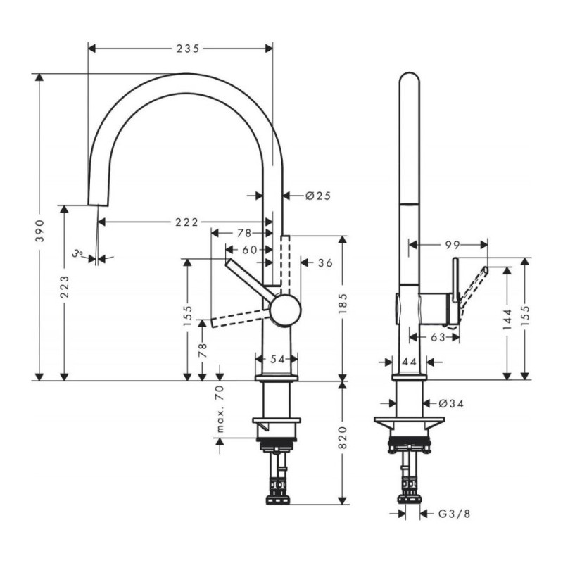 Hansgrohe Змішувач для кухні Talis M54 (72804000)