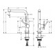 Hansgrohe Змішувач одинважільний для кухні Talis M54 270 1jet (72840000)