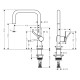 Hansgrohe TALIS M54 змішувач для кухні220, одноважільний, Eco, 1jet, колір чорний матовий, (72844670)