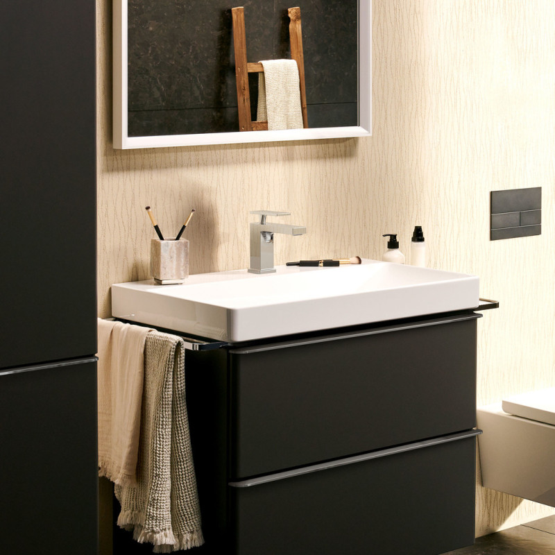 Hansgrohe TECTURIS E смеситель для умывальника 80, однорычажный, Eco Smart, Сool Start, цвет хром, (73002000)