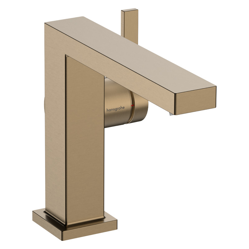 Hansgrohe TECTURIS E змішувач для умивальника 110, одноважільний, CoolStart, push-open, колір шліфованна бронза, (73020140)